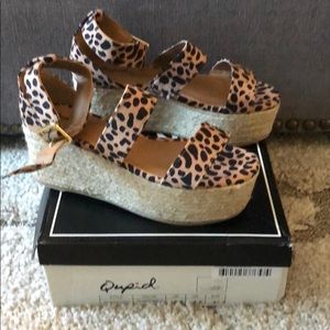 Qupid leopard print espadrilles *NEW*